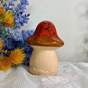 Ceramic Pink & Brown Glazed Mushroom